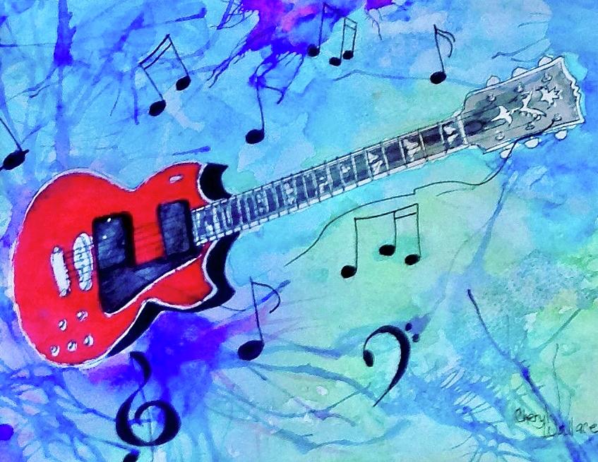 Make mine Music Painting by Cheryl Wallace