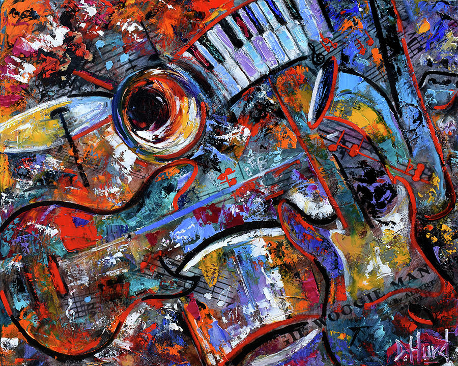 Make Music #3 Painting by Debra Hurd