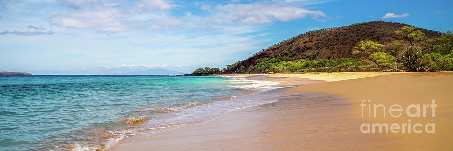 Makena Big Beach Maui Hawaii Panorama Photo Photograph by Paul Velgos