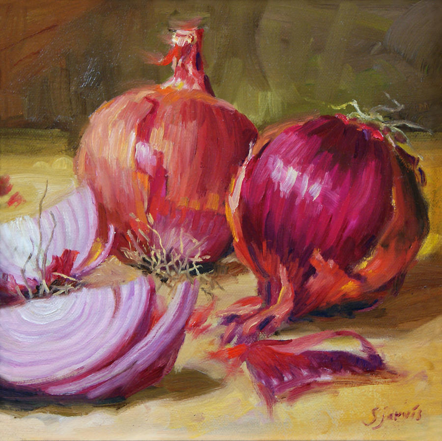 Onion Painting - Makes Me Cry by Susan N Jarvis