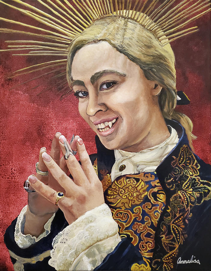 Makeupmermaid Cosplay as Lestat de Lioncourt Painting by Annalisa Rivera-Franz
