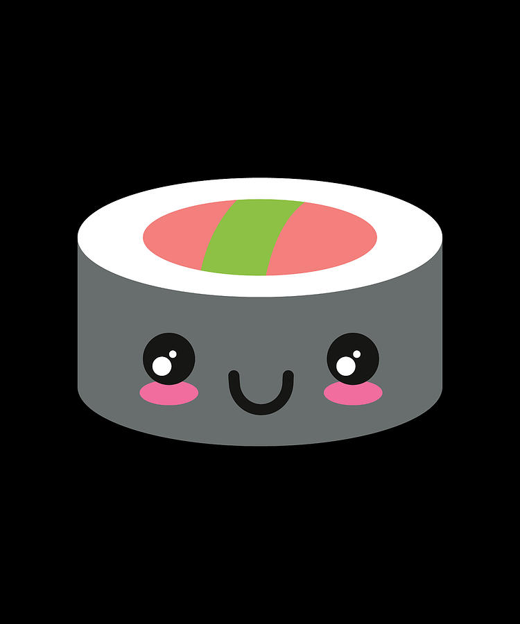 Maki Cute Sushi Digital Art by Filip Kelekidis | Fine Art America