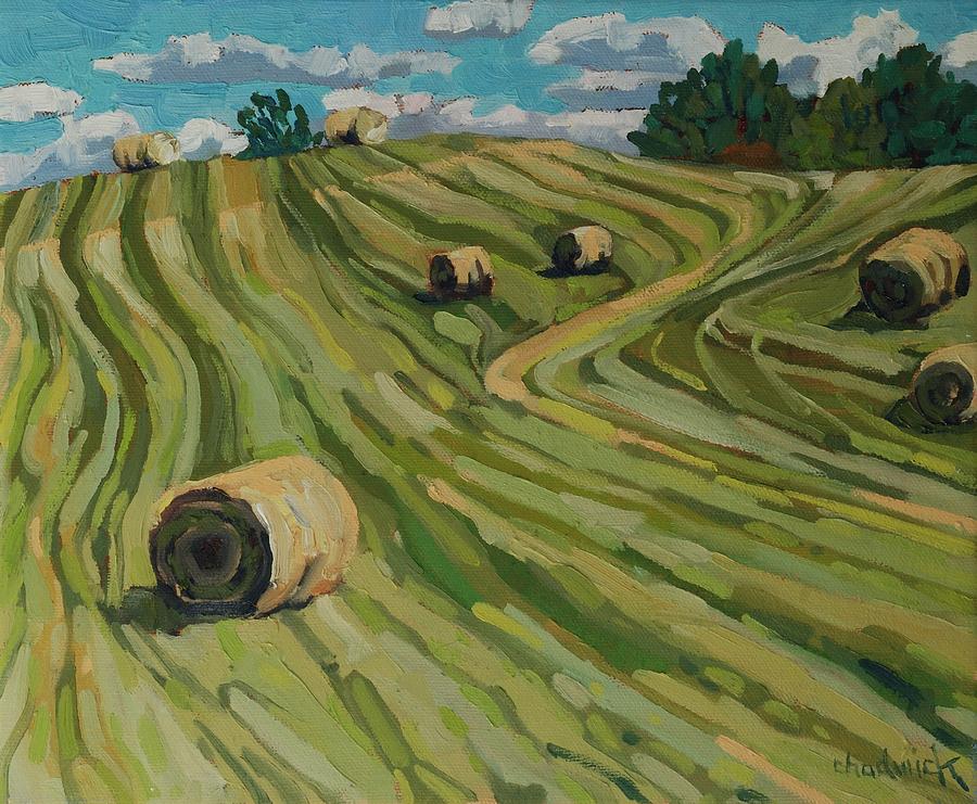 Making Hay on the 12th Concession Painting by Phil Chadwick