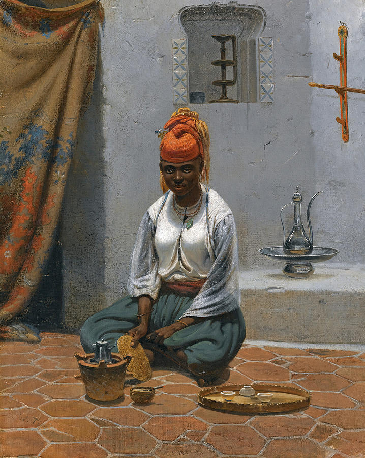 Making Tea in Algiers Painting by Georg Wilhelm Timm