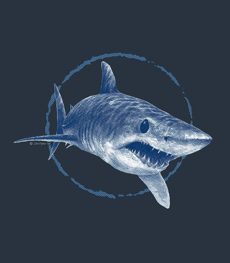 Mako Shark Digital Art by Christopher Cox