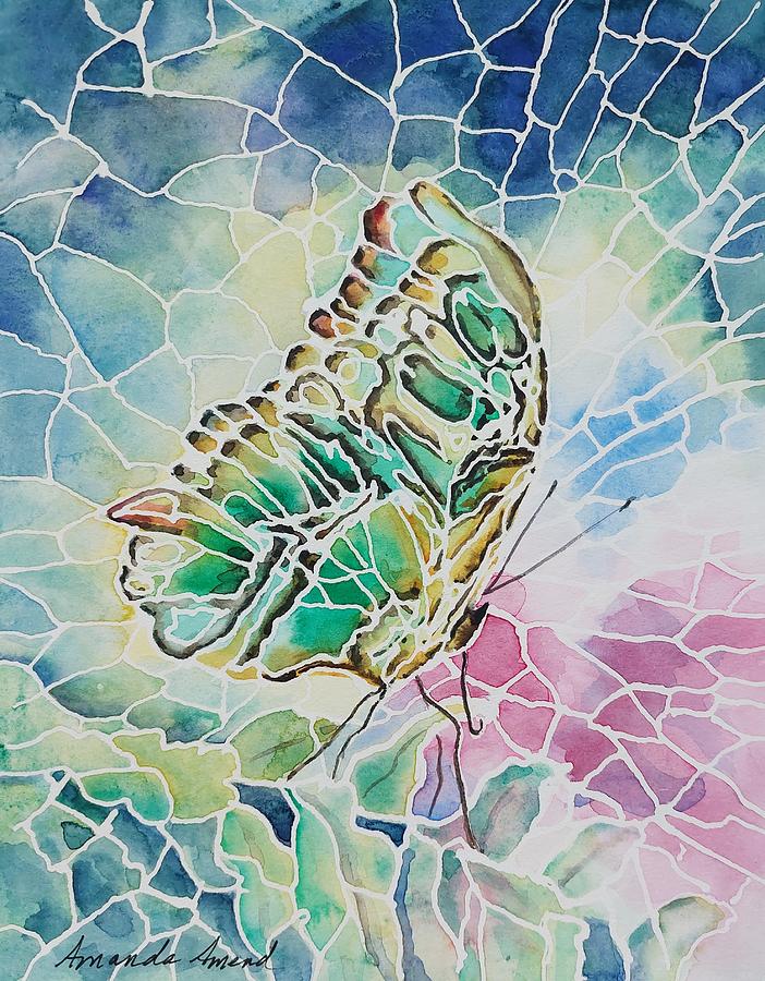 Malachite Wings Painting by Amanda Amend