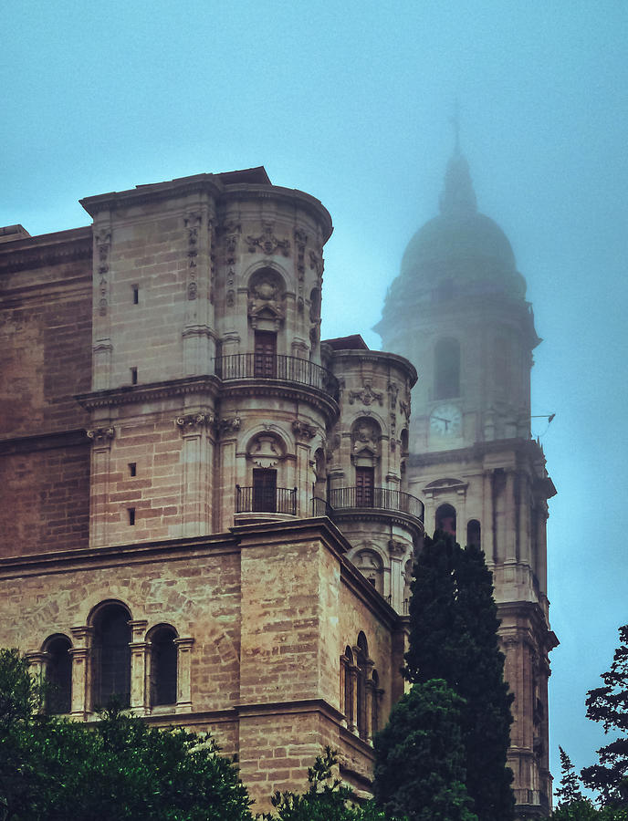 Malaga Cathedral Fog Photograph by Nisah Cheatham