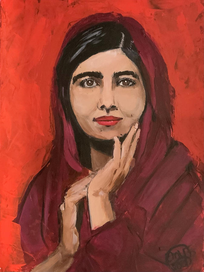 Malala Painting by Eileen Backman