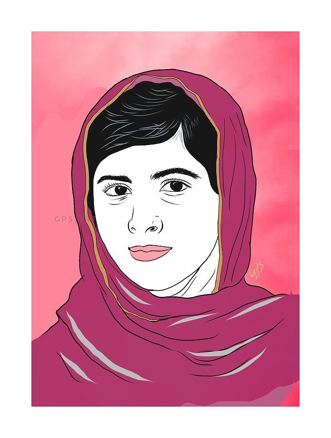 Malala Digital Art by Hamsa Creative - Fine Art America