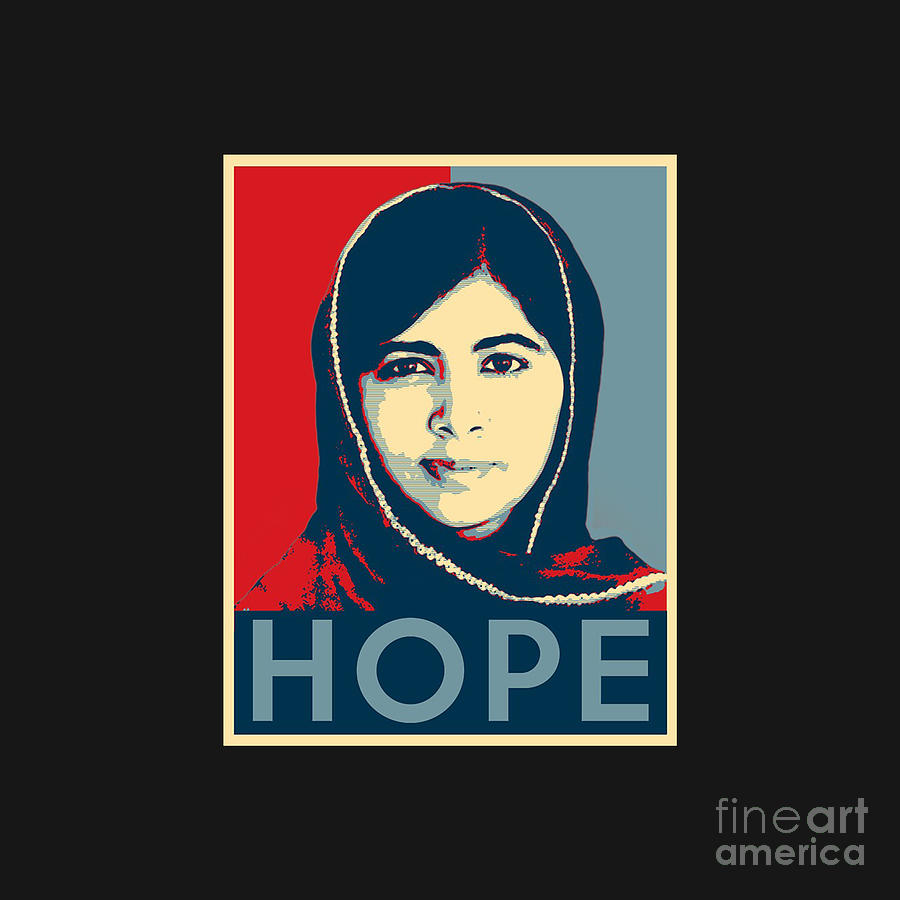 Malala Yousafzai Hope Digital Art by Kathleen D Pettie - Fine Art America