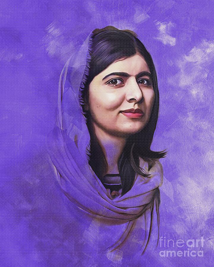 Malala Yousafzai portrait art Painting by Gull G