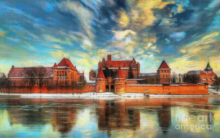 Malbork Castle Digital Art by Jerzy Czyz