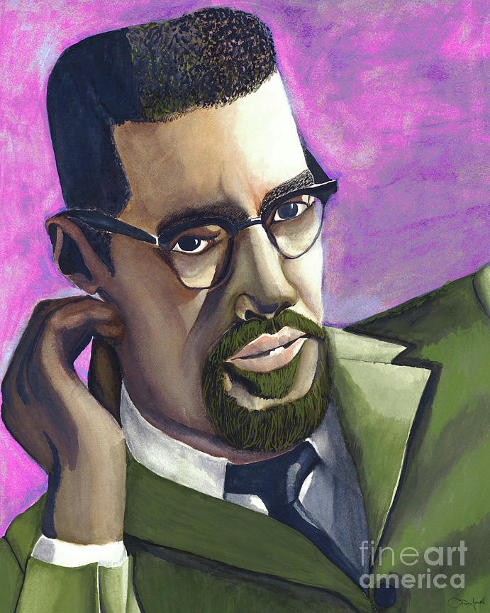 Malcolm-pink Painting by Lisa Senette