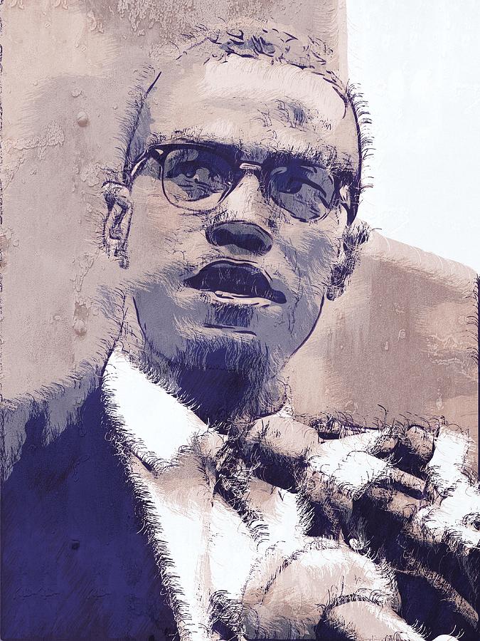 Malcolm X Artwork05 Digital Art by TheArtGhost