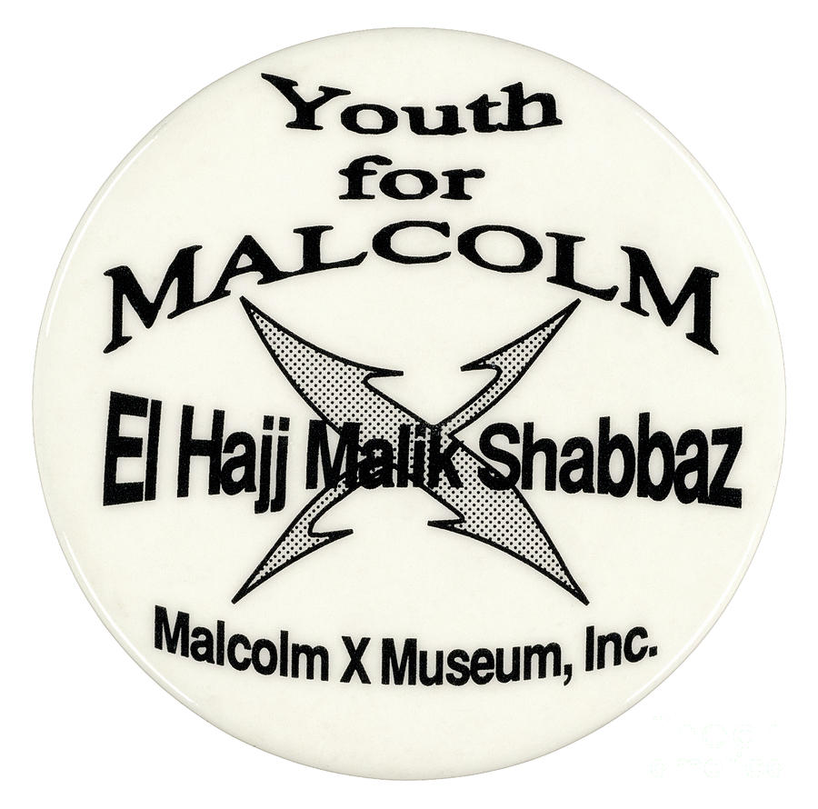 Malcolm X Button Photograph by Granger