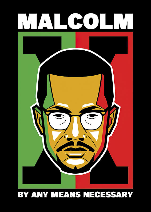 Malcolm X. By any means necesary Ceramic Art by Gutless Guy | Pixels