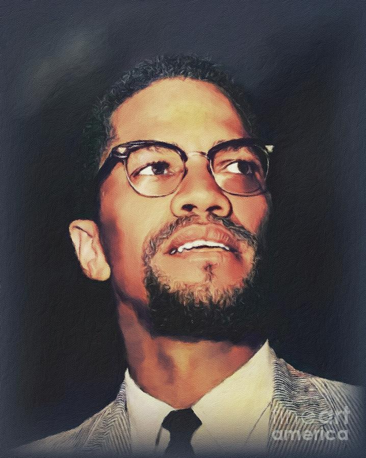 Malcolm X, Civil Rights Painting by John Springfield | Fine Art America