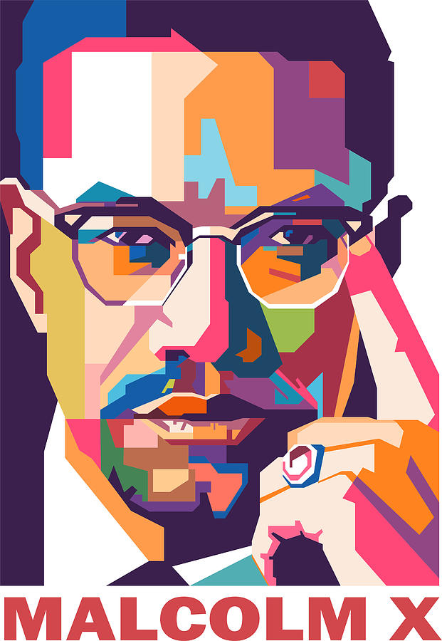 Portrait Digital Art - Malcolm X by Hantam Rata