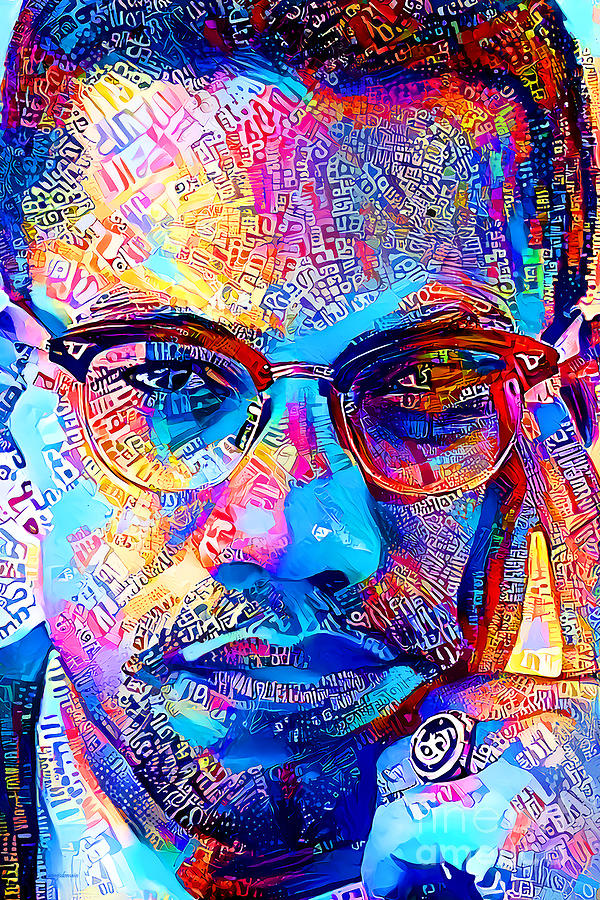 Malcolm X In Vibrant Modern Contemporary Urban Style 20210627 Photograph by Wingsdomain Art and Photography