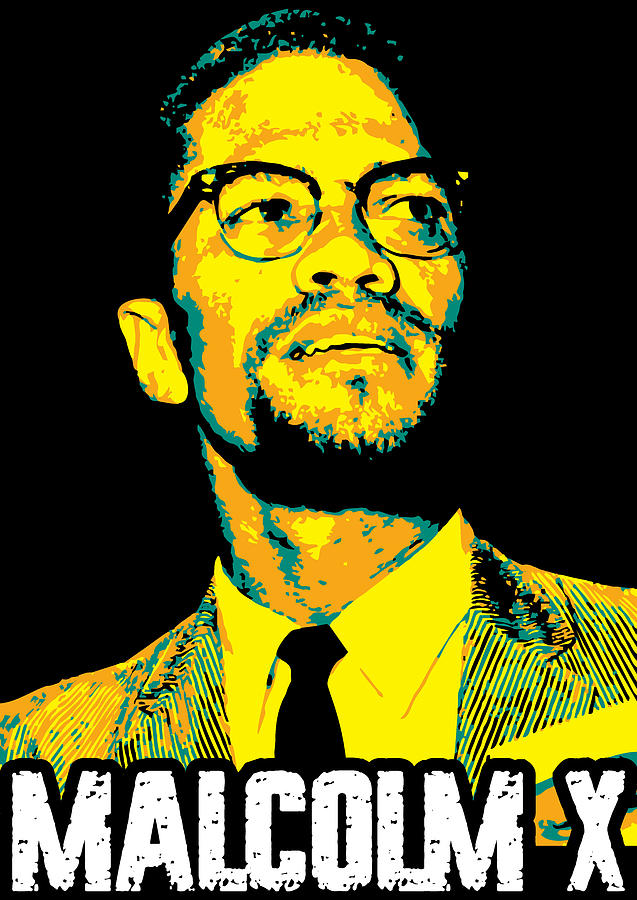 Malcolm X. Malcolm Little. el-Hajj Malik el-Shabazz v.2 Digital Art by ...