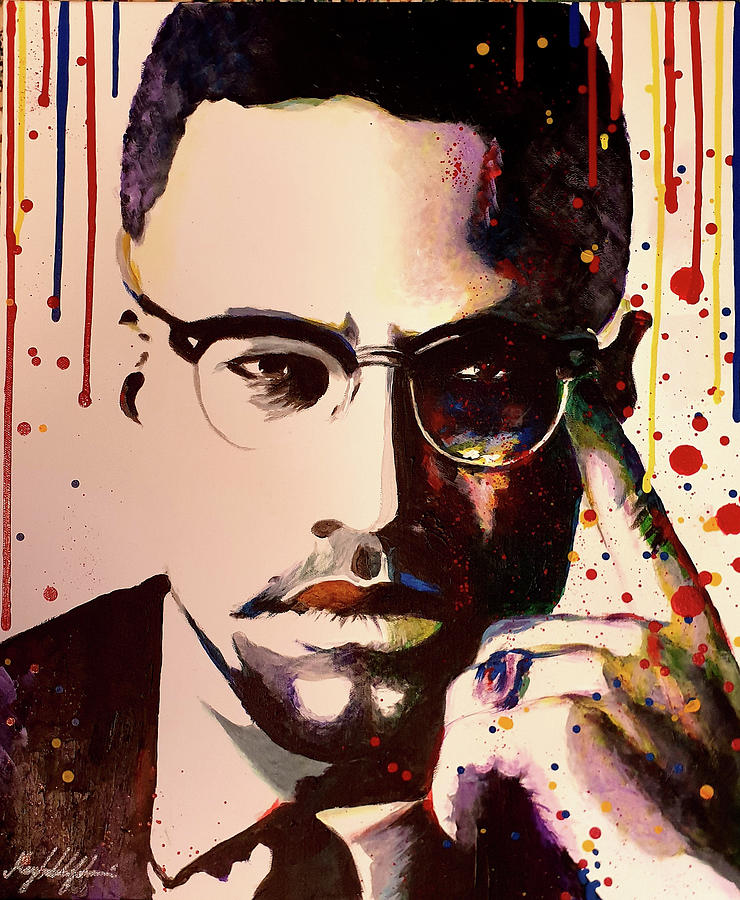 Malcolm X  Painting by Themayart