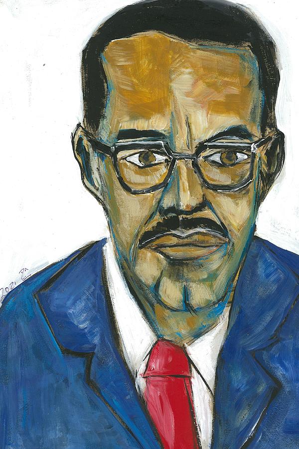 Malcom X Painting By Ron Kammer - Fine Art America