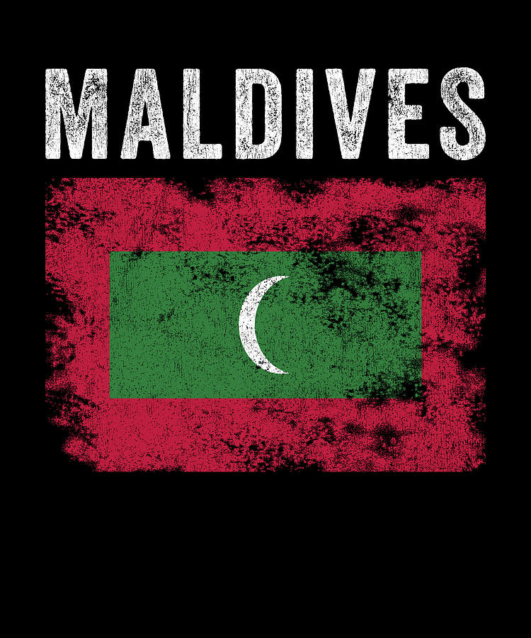 Maldives Flag Distressed Maldivian Flag Digital Art by Kasper Holck ...