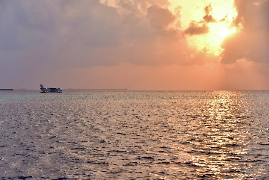 Maldives Seaplane At Dawn Photograph