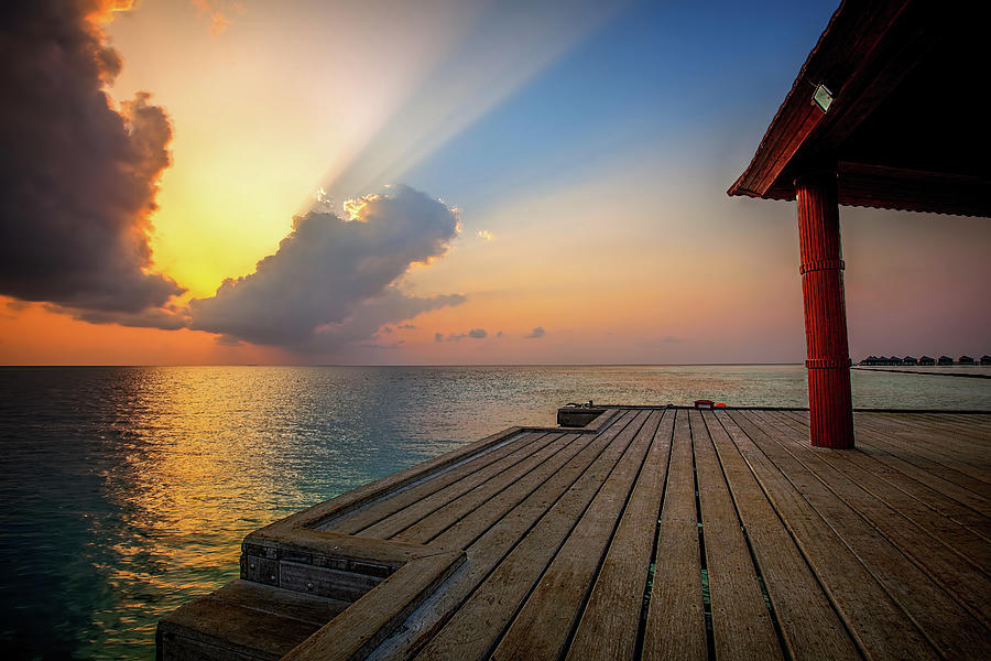 Maldivian Sunrise Photograph by Ian Good