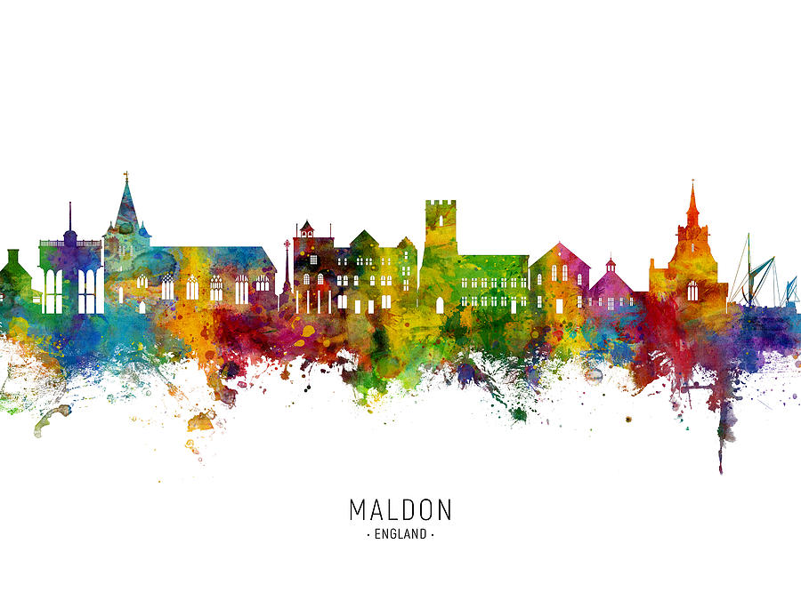 Maldon England Skyline #15 Digital Art by Michael Tompsett