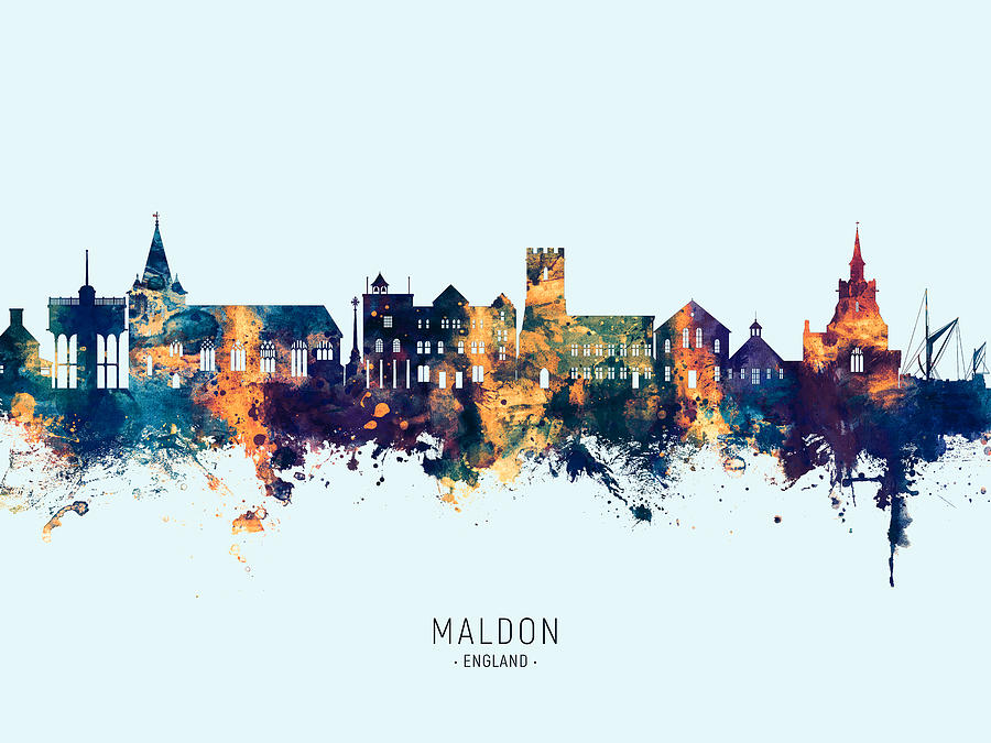 Maldon England Skyline #18 Digital Art by Michael Tompsett