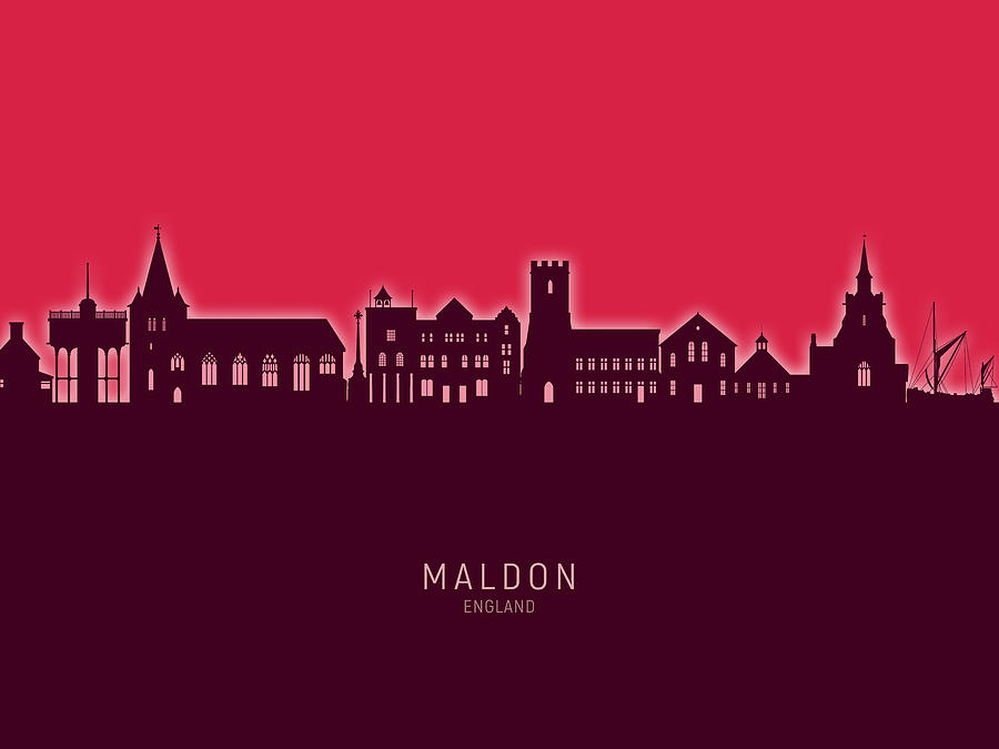 Maldon England Skyline #34 Digital Art by Michael Tompsett