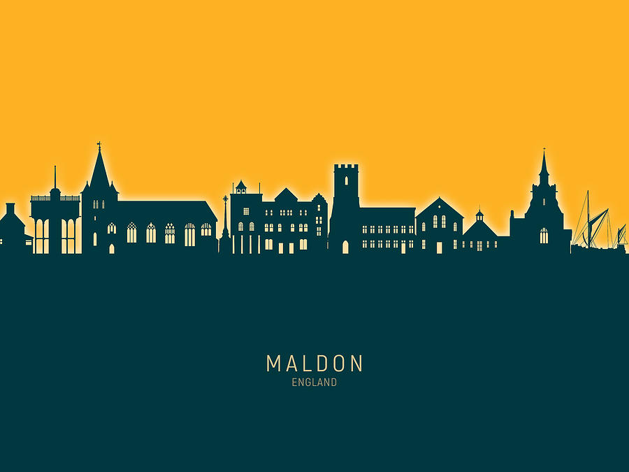 Maldon England Skyline #35 Digital Art by Michael Tompsett
