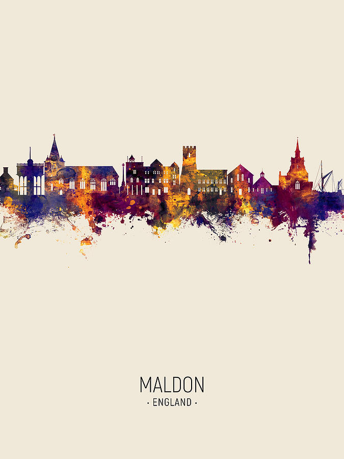 Maldon England Skyline #38 Digital Art by Michael Tompsett