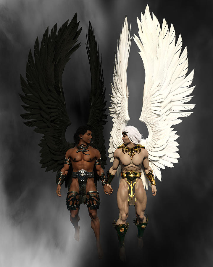 Male Angels Fantasy 1 Digital Art by Barroa Artworks - Pixels