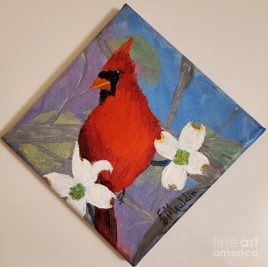 Male Cardinal Painting by Elizabeth Mauldin