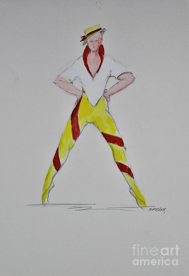 Male Dancer Yellow Painting by Jim Seigler - Fine Art America