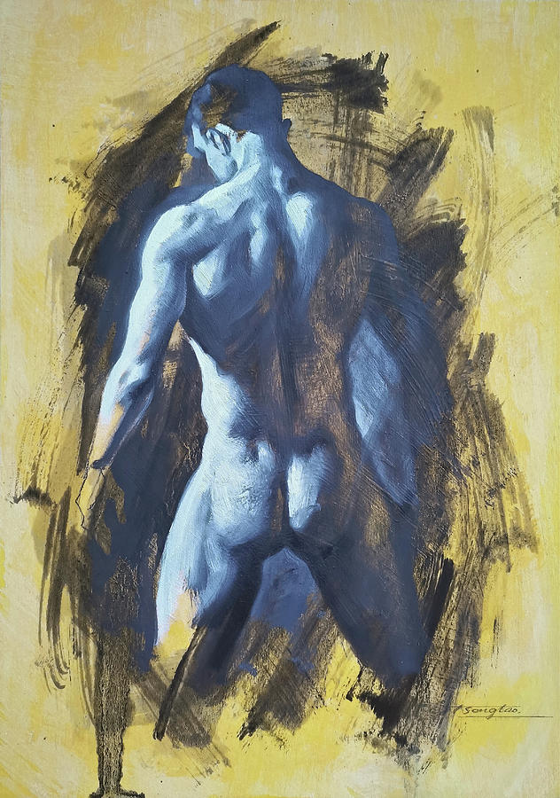 Male Model#22026 Painting by Hongtao Huang