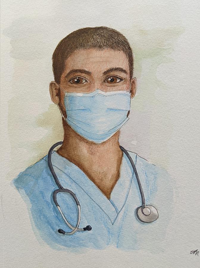 Male Nurse Painting by Lisa Mutch