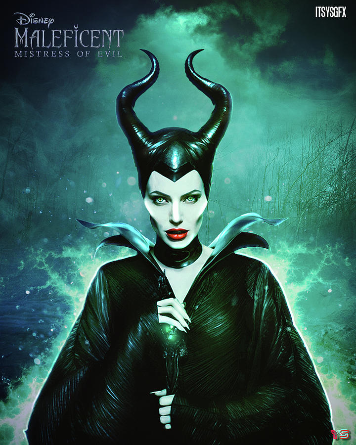 Angelina Jolie Mixed Media - Maleficent Poster by Y S