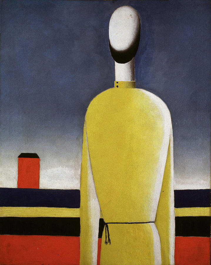 Malevich, Kazimir. Russian Painter. 1878 - 1935. complex Thought. Torso With Yellow Shirt, Oil ... Painting by Album