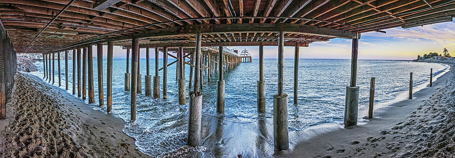 Malibu Pier Panorama, California Photograph by Don Schimmel