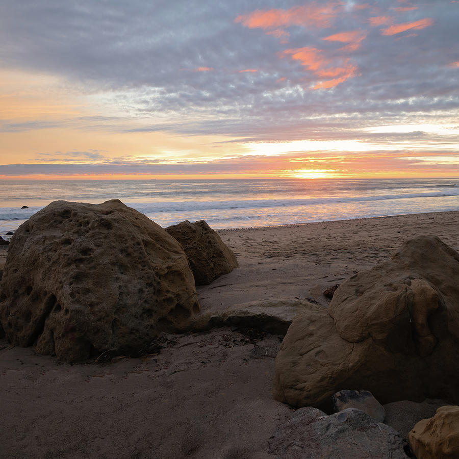 Malibu Sunset Between the Rocks Photograph by Matthew DeGrushe