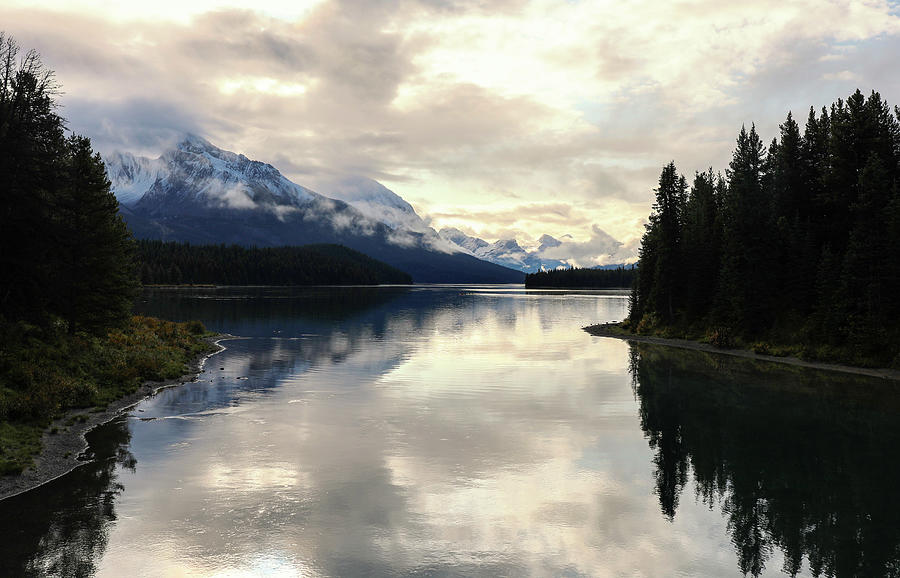 Maligne Lake In The Morning Photograph by Dan Sproul