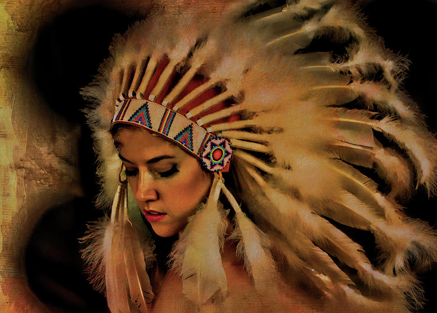 Maliseet Indian headdress Photograph by Robert Libby