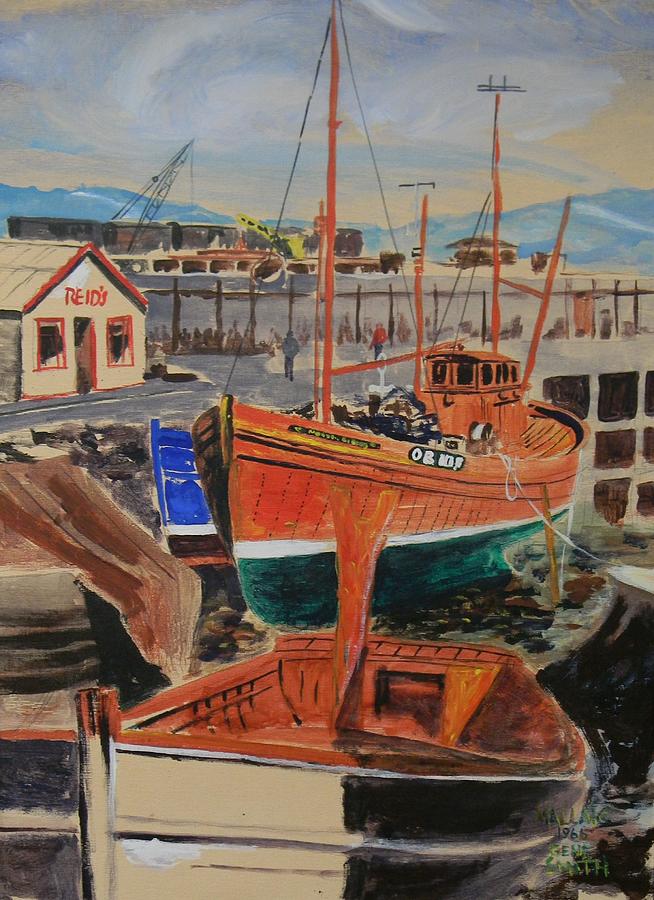 Mallaig Harbour Scotland Trawlers Painting by Eugene and Kathleen Smith ...