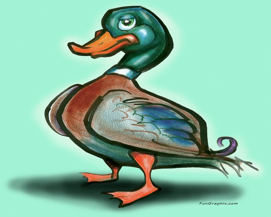 Mallard Duck Digital Art by Kevin Middleton