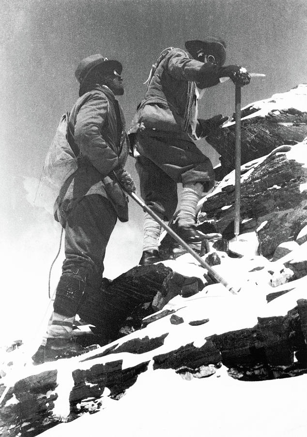 Mallory and Norton approach their highest point on Everest Photograph ...