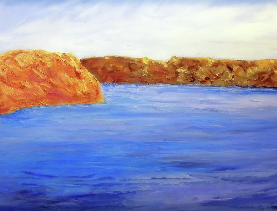 Malta Seascape Painting Painting by Johanna Hurmerinta