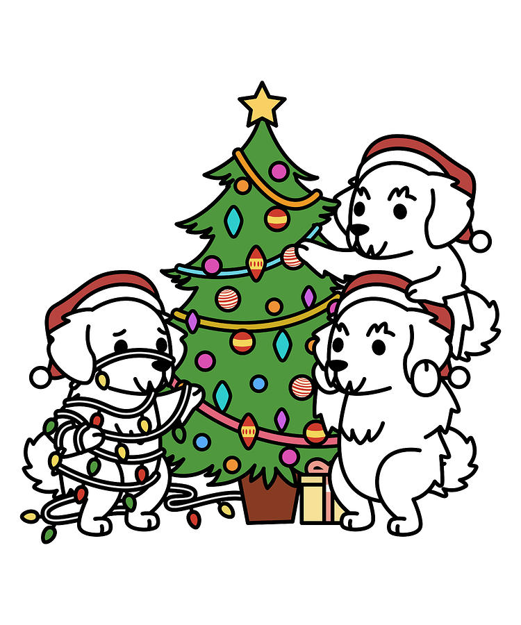 Maltese Christmas Tree Digital Art by Jeff Chen Fine Art America